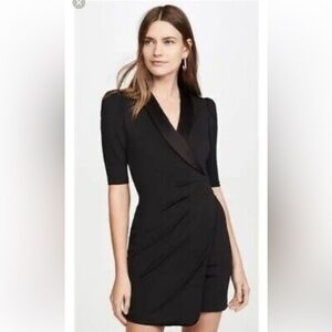 Alice+Olivia Remi rapped tuxedo dress size 4 black